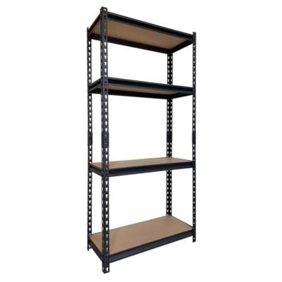 Home Basics Quick Assembly 5 Tier Heavy Duty Shelf 25, Black