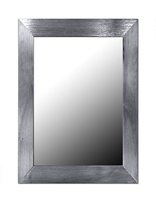 Home Basics Rectangle Wall Mirror, Silver, large