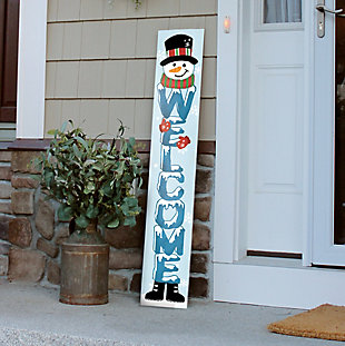 My Word! Welcome Porch Board with Snowman, , rollover