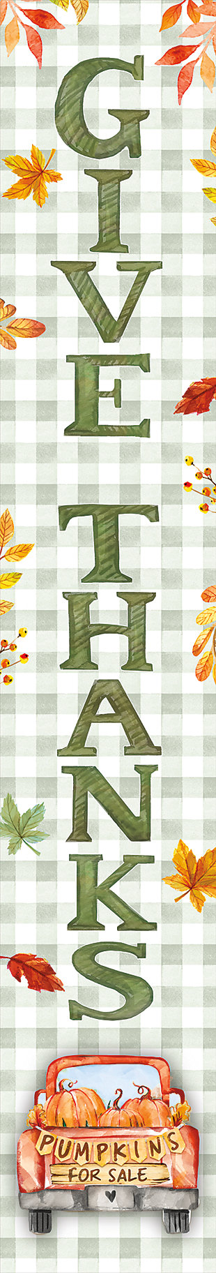 My Word! Porch Board with Give Thanks Fall Truck, , large
