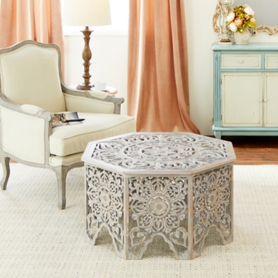 Eclectic Coffee Table, Light Gray