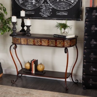 A600052744 Floral Console Table, Brown sku A600052744