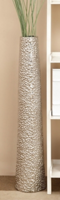 Bayberry Lane Bubble Texture Vase, Silver