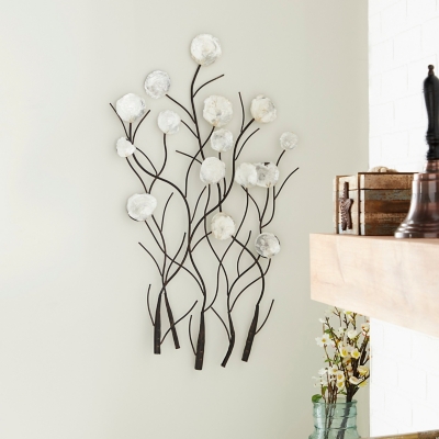 Bayberry Lane White Metal Coastal Abstract Wall Decor, 36" x 24", , rollover