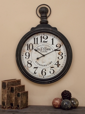 A600052819 Bayberry Lane Brown Wood Vintage Wall Clock 28 x 3 sku A600052819