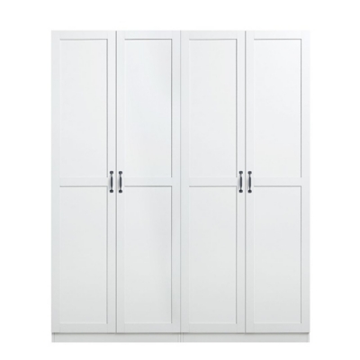 Hopkins Storage Closet with 7 Shelves in White (Set of 2), White, large