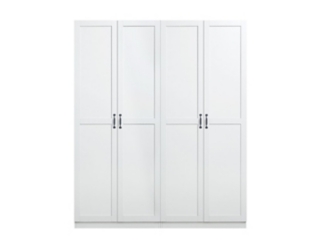 Hopkins Storage Closet with 7 Shelves in White (Set of 2)