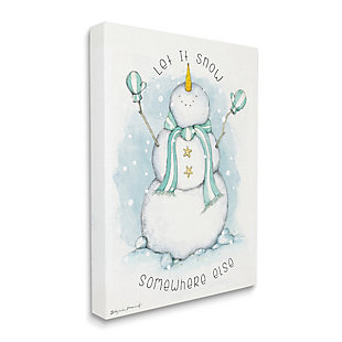 Stupell Let It Snow Somewhere Else Nautical Snowman, 36 x 48, Canvas Wall Art, Off White, large