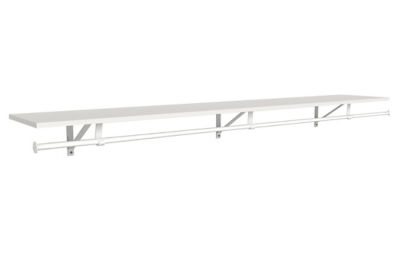 ClosetMaid 72" x 12" Storage Shelf with Adjustable Hang Rod, , rollover