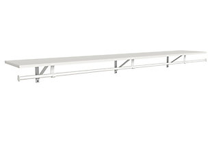 ClosetMaid 72" x 12" Storage Shelf with Adjustable Hang Rod, , rollover