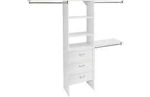 SuiteSymphony 3-Drawer 25" Tower Closet Organization System, Pure White, rollover