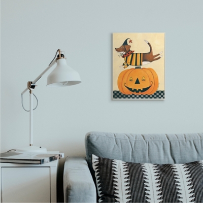 Stupell Industries Halloween Dog Wall Art, Orange