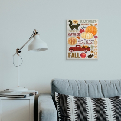 Stupell Industries Seasonal Fall Phrases Rustic Autumn Charm Wall Art, Off White