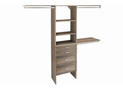 ClosetMaid 4-Drawer 25 Tower Closet Organization System, Natural Gray