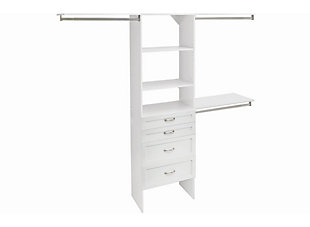 SuiteSymphony 4-Drawer 25" Tower Closet Organization System, Pure White, rollover