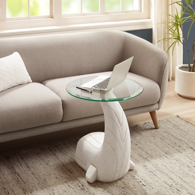 Linon Larson Whale Side Table, , large