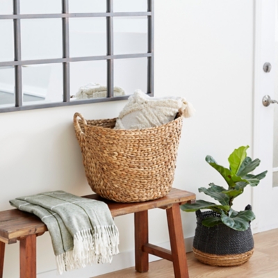 Bayberry Lane Sea Grass Contemporary Storage Basket, , rollover