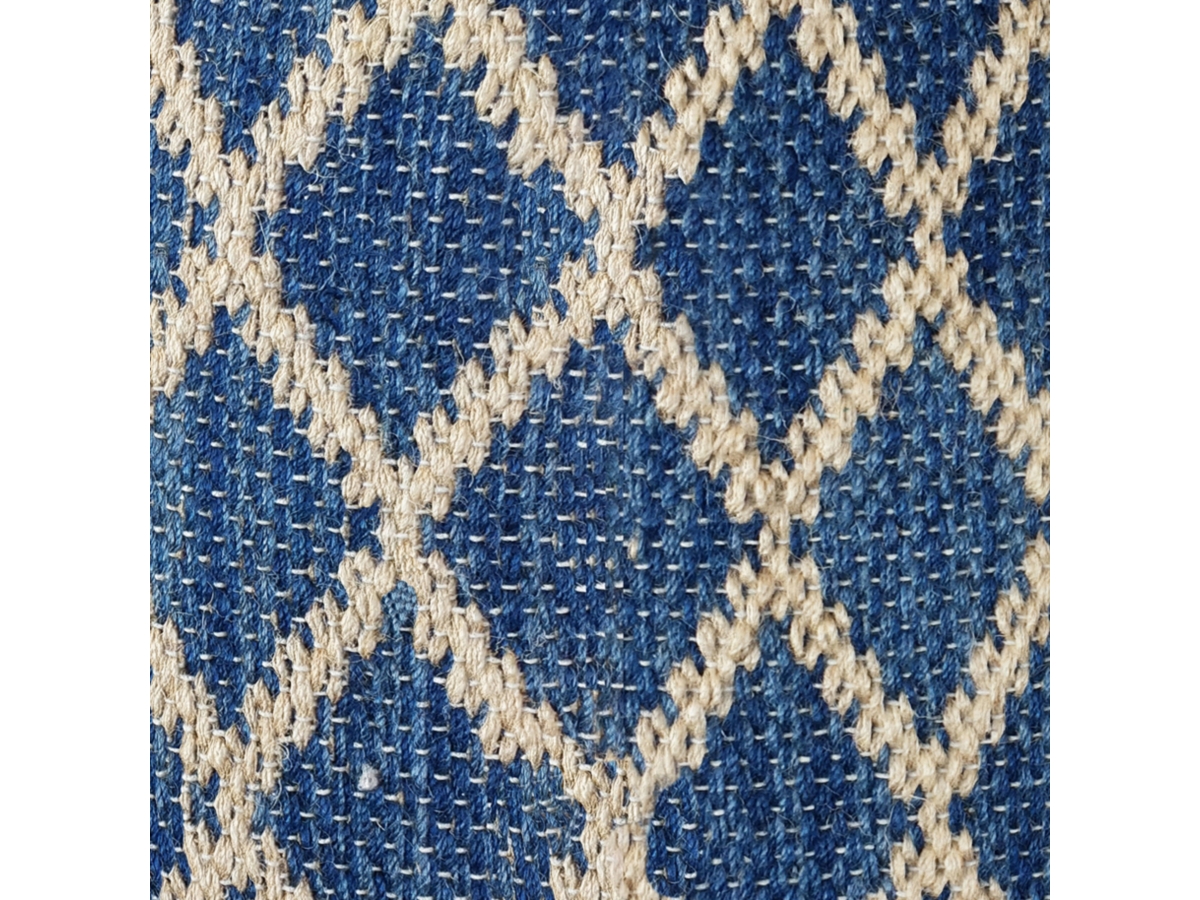 Simpli Home Edgeley Pouf, Classic Blue/Natural, large