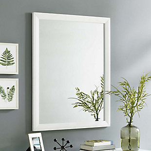Modway Tracy Mirror in White, White, rollover