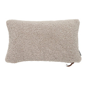 Evergrace Teddy Sherpalux Sherpa Lumbar Pillow, Crystal Gray, large