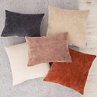 Double It's Function: A hint of texture stands up to everyday use this accent pillow and bring beauty and dimension to any space. Color makes a transformative difference mix and match frames for a subtle nod of personality. And for good reason they look great with pretty much any interior design scheme to modern spaces.Reverse colour matching to the front. | EASY INSERTION: we used matched invisible zipper closure for an elegant look, easy insertion, and washing | INSERT INCLUDED: Filled with plump and durable polyester for lasting comfort and to maintain a full shape. | Face: 100% Polyester 
Reverse: Linen | Imported