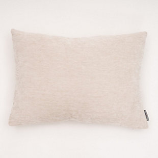 Evergrace Dainty Chenille Lumbar Pillow, Cannoli Cream, large