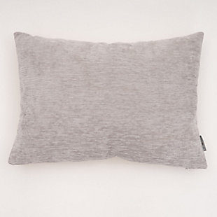 Evergrace Dainty Chenille Lumbar Pillow, Ghost Gray, large