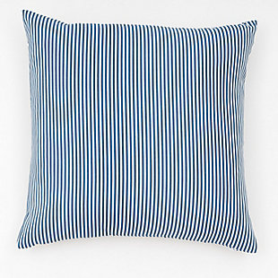 freshmint Biscay Stripes Outdoor Pillow, Stellar Blue, large