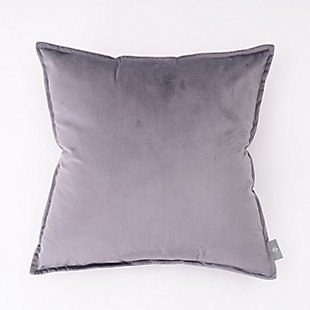 freshmint Haven Dutch Velvet Self Flange Throw Pillow, Mirage Gray, large