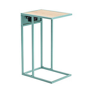 Crestview Collection Bay Shore C-Table, Brown/Blue, rollover