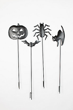 Kalalou Halloween Yard Stakes (Set of 4, One of Each), , large