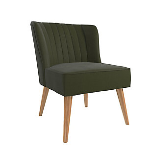 Novogratz Brittany Accent Chair, Green Linen, Green, large