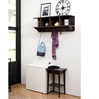 5 hook wall mounted coat online rack