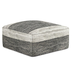 Simpli Home Mathis Square Woven Pouf, , large