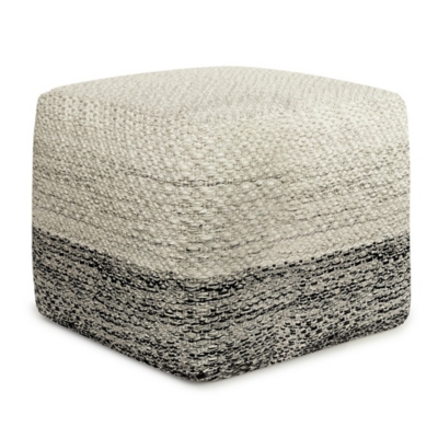 Simpli Home Macie Square Woven Pouf, , large