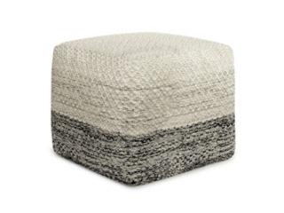 Macie Square Woven Pouf