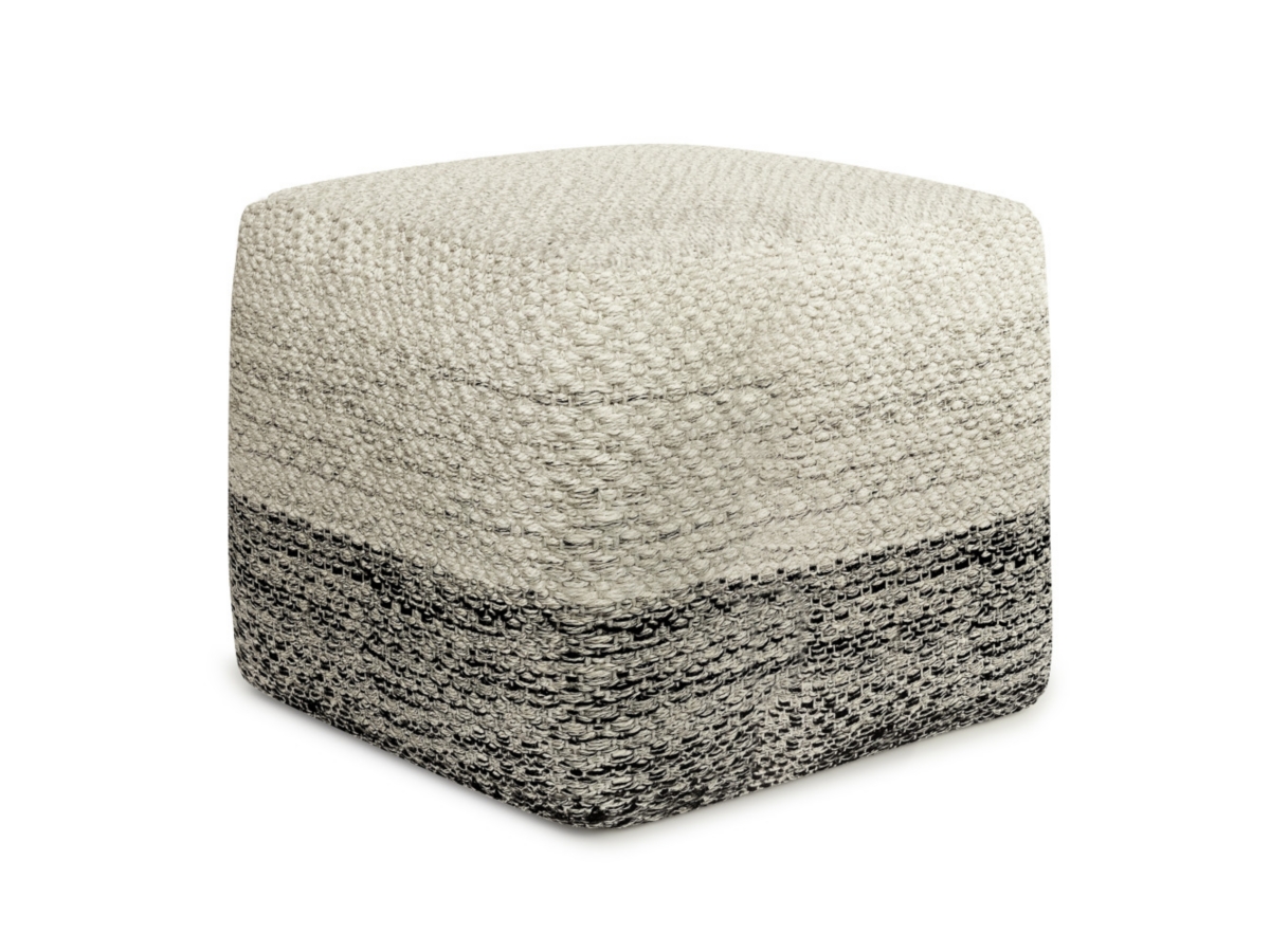 Simpli Home Macie Square Woven Pouf, , large