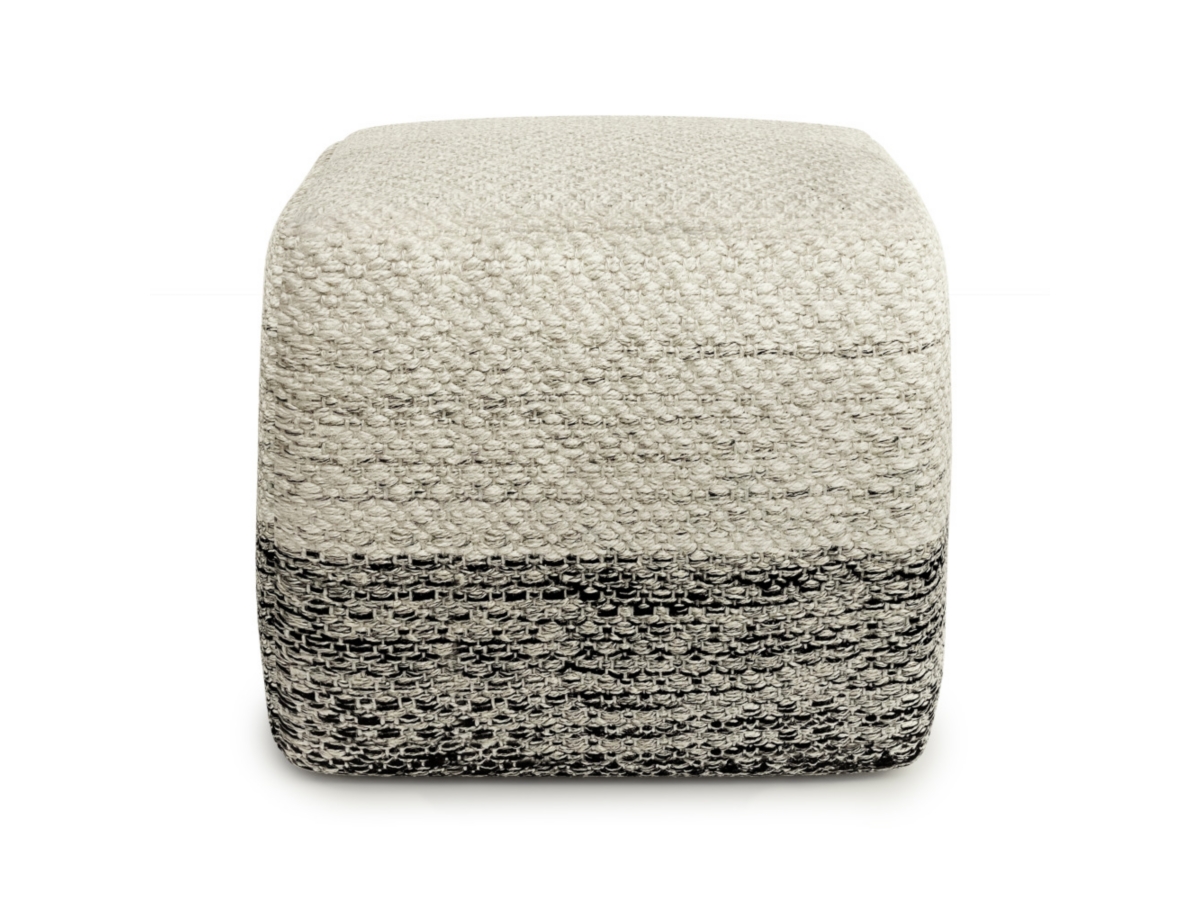 Simpli Home Macie Square Woven Pouf, , large