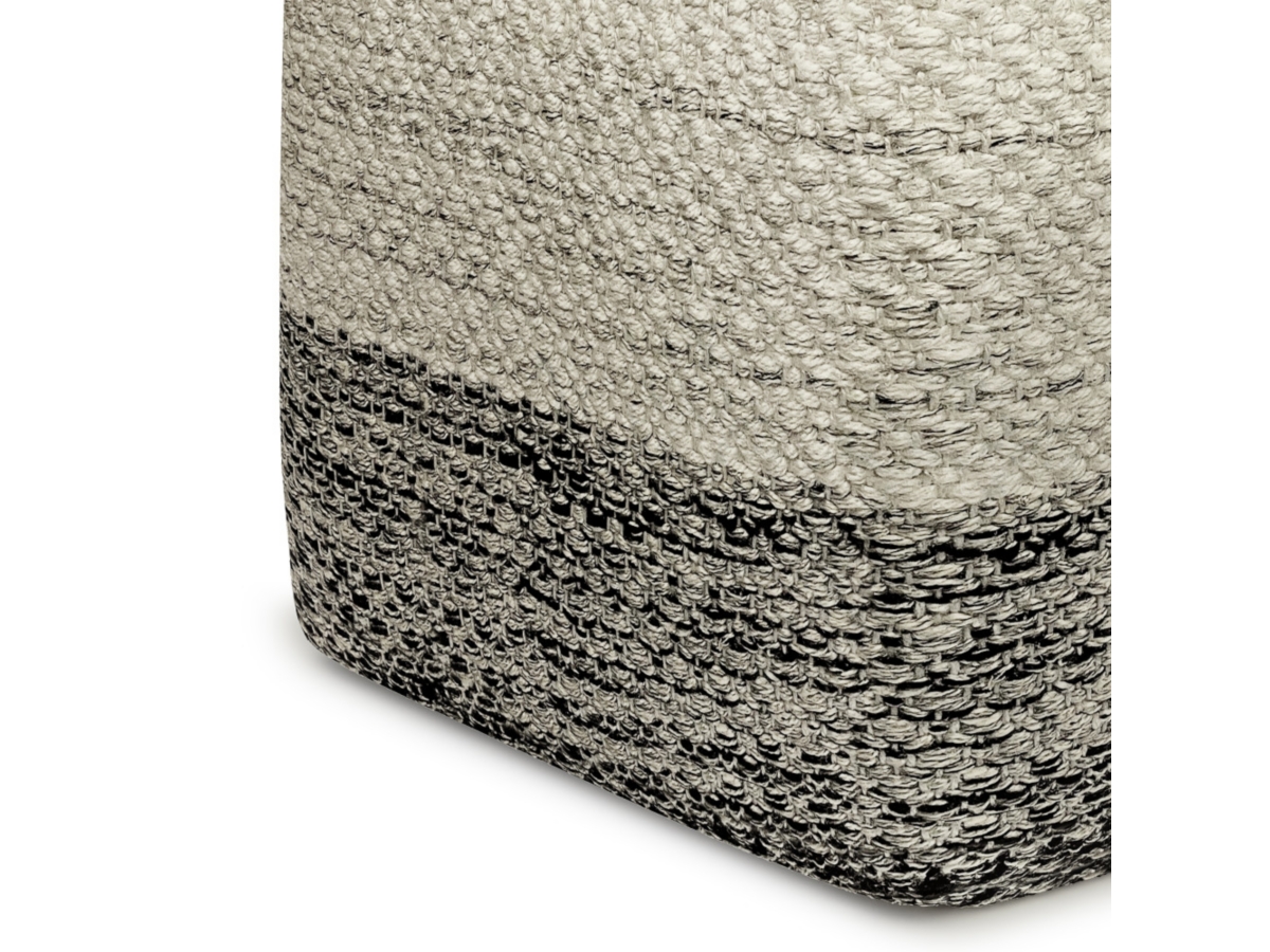 Simpli Home Macie Square Woven Pouf, , large