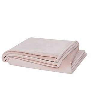 Cannon Solid Plush Throw, Blush, rollover