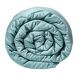 Indulge in the tranquility of the Breathable Bamboo Machine Washable 15 lb. Weighted Throw Blanket. This blanket features patent pending, innovative and machine washable/dryable technology. The luxurious blanket applies a calming, deep pressure with evenly distributed weight throughout. Naturally reducing stress while improving comfort and relaxation, this weighted throw blanket has you covered.Fabricated with 100% rayon made from natural bamboo | Green | Washable patent pending protective technology safely protects beads to ensure no leakage during wash and dry cycle | Made using eco-friendly sustainable fabric | Soft to touch, breathable design | Hypoallergenic, suitable for those with allergies | Box quilting to ensure evenly distributed weight throughout the blanket | Premium micro glass bead fill with 4 layers of lining to provide endless comfort | Weighted blankets provide deep pressure stimulation which reduces stress while promoting comfort and relaxation | Care: wash before use; machine wash cold non-chlorine bleach; tumble dry low heat