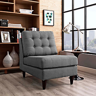 Modway Empress Lounge Chair, Gray, rollover