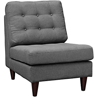 Modway Empress Lounge Chair, Gray, large