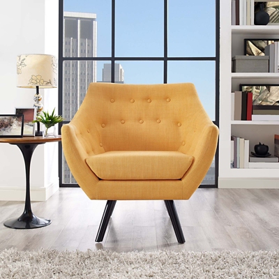 Modway Allegory Armchair, Mustard, rollover