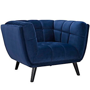 Modway Bestow Armchair, Navy, large