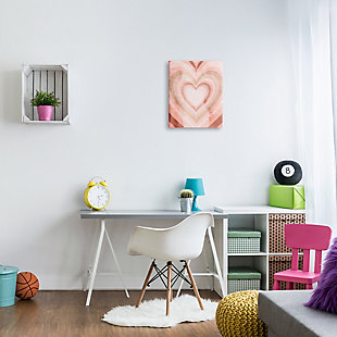 Stupell Industries Retro Pink Heart Kaleidoscopic Pop Pattern, 16 x 20, Canvas Wall Art, Pink, rollover