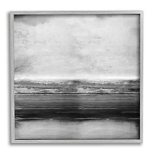 Stupell Industries Monochromatic Grey Rustic Abstraction Layered Shades, 12 x 12, Framed Wall Art, Gray, large