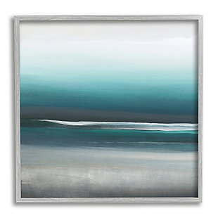 Stupell Industries Stormy Coast Abstract Nautical Landscape Grey Blue Pop, 12 x 12, Framed Wall Art, Blue, large