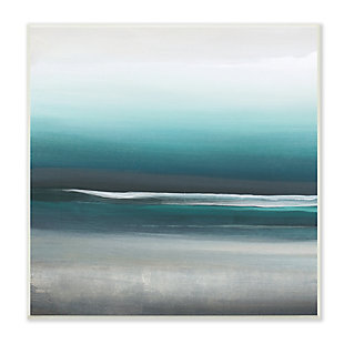 Stupell Industries Stormy Coast Abstract Nautical Landscape Grey Blue Pop, 12 x 12, Wood Wall Art, , large
