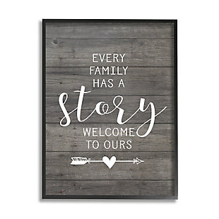 Stupell Industries Every Family Has A Story, 11 x 14, Framed Wall Art, Multi, large